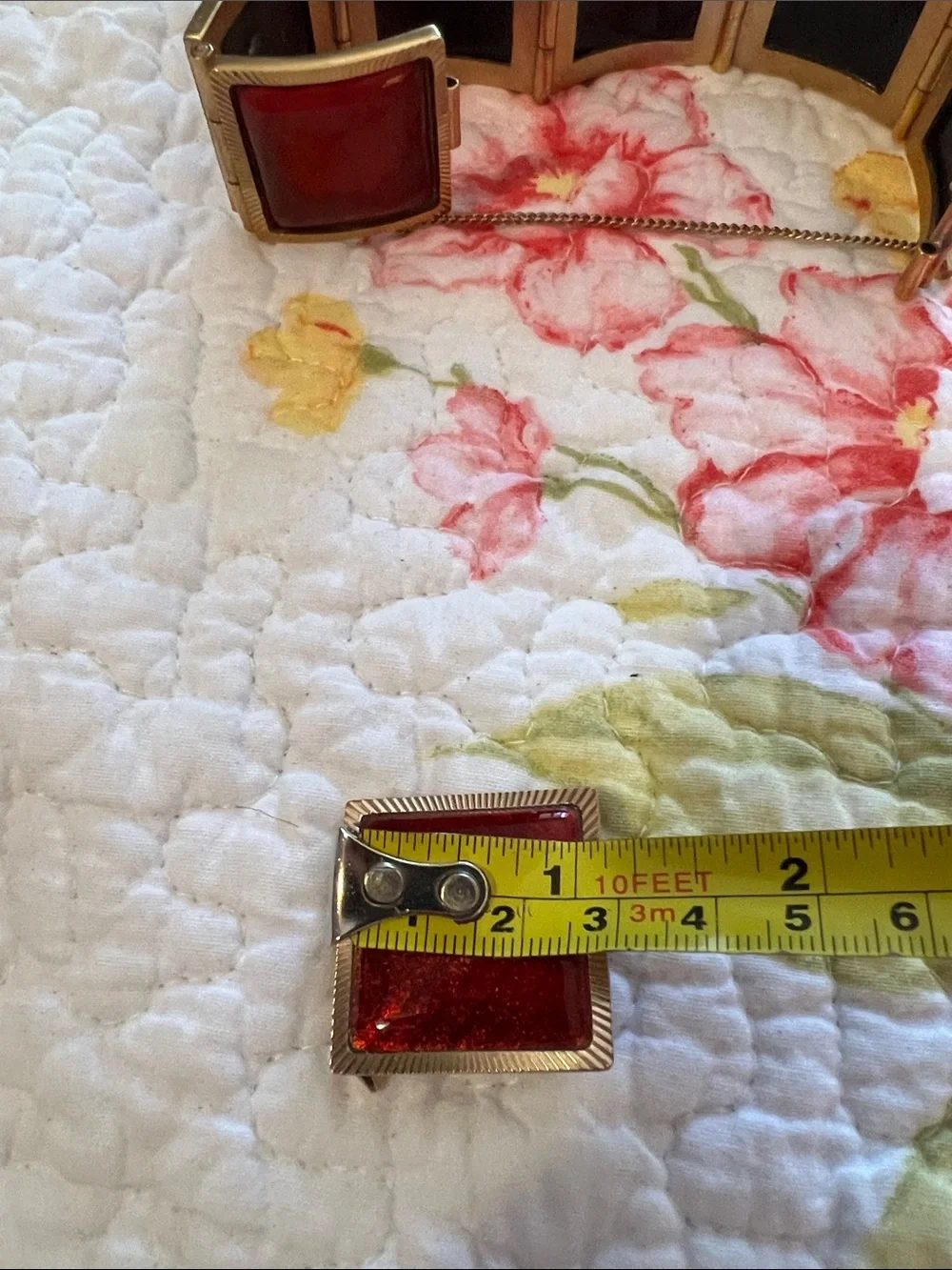 Jean Pétotouré Limoges French Enamel Bracelet and Matching Brooch Set